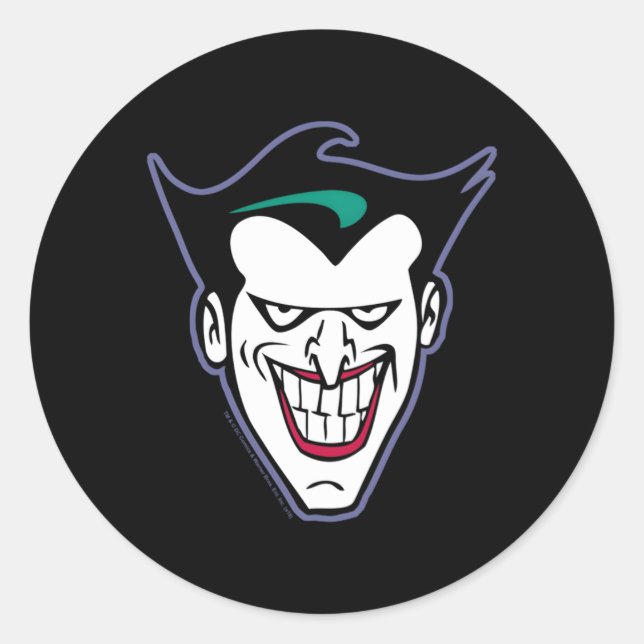 Adesivo Bat The Animed Series Joker Face (Frente)