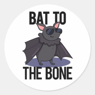 Adesivo Bat To Bone Funny Animal Pun