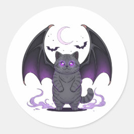 Adesivo Bat Wing Brit - Halloween britânico de gato-do-mat