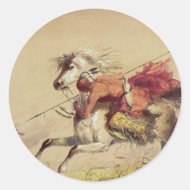 Adesivo Batalha De Blue Water Creek Por Alfred Jacob Mille (Frente)