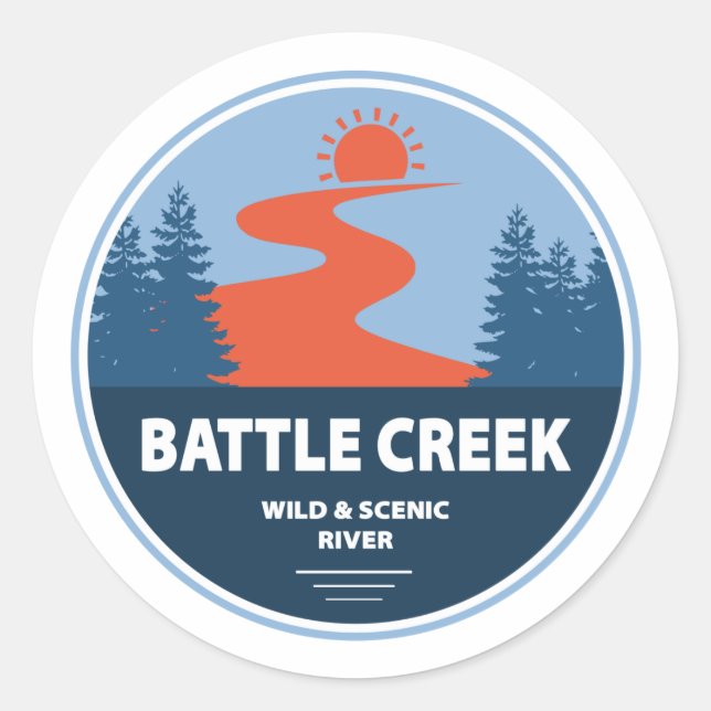 Adesivo Batalha De Creek Wild E Scenic River Idaho (Frente)