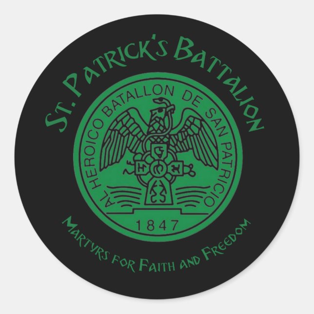 Adesivo Batalhão de San Patricios Saint Patrick (Frente)