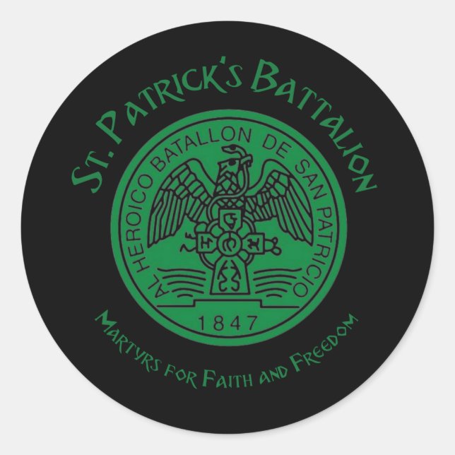 Adesivo Batalhão de San Patricios Saint Patrick (Frente)