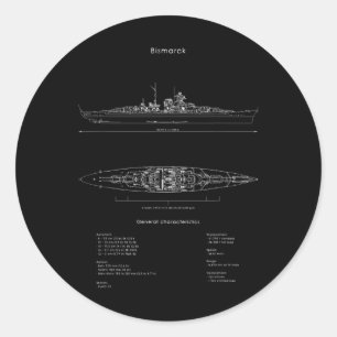 Adesivo Batalhas Ww2 do Modelo de Navio Bismarck Alemão da