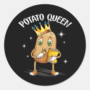Adesivo Batata de Kawaii, Rainha de Batata, Lover de batat