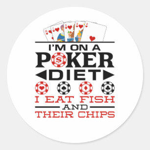 Adesivo Batata Frita da Dieta de Poker Engraçada