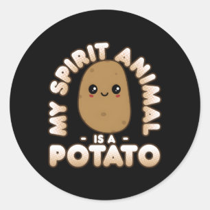Adesivo Batata Kawaii Meu Animal Espírito É Uma Batata