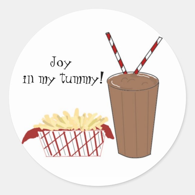 Adesivo Batatas Fritas e um Milkshake (Frente)