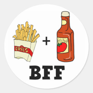 Adesivo Batatas fritas & ketchup BFF