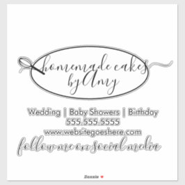 Adesivo Batedeira De Bolos Logotipo Circular Padaria Negóc