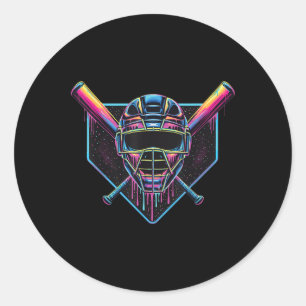 Adesivo Batendo na Máscara de Baseball na Rua do Ventilado