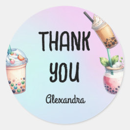 Adesivo Bater no chão com o aniversário do chá bobba de ex