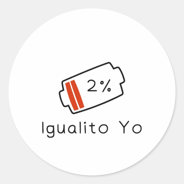 Adesivo Bateria a 1% → Igualito Yo Herança Hispânica (Frente)