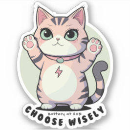 Adesivo Bateria a 50 Escolha Sabiamente – Humor de Introve