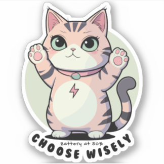 Adesivo Bateria a 50 Escolha Sabiamente – Humor de Introve