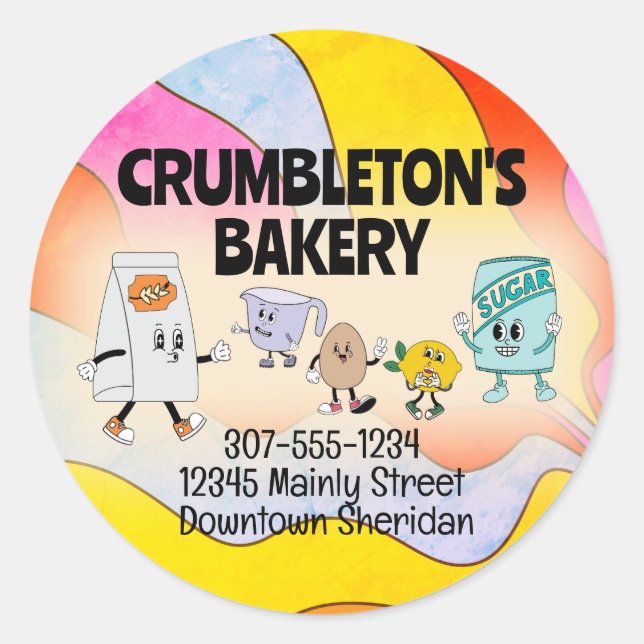 Adesivo Bateria de ingredientes para retro-panificação de  (Frente)