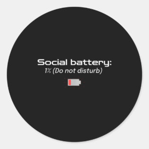 Adesivo Bateria Social: 1% (Não Perturbe)