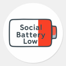 Bateria social baixa - Laptop Sticker