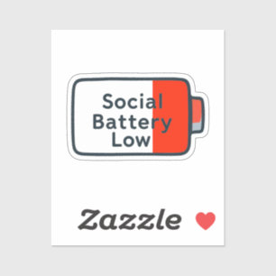 Adesivo Bateria social baixa - Laptop Sticker