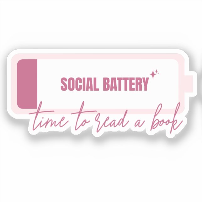 Adesivo Bateria Social - Hora de Ler um Livro (Frente)