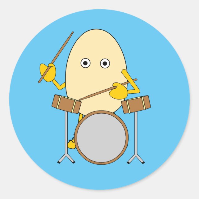 Adesivo Baterista de Egghead (Frente)