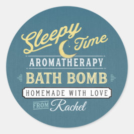 Adesivo Bath Bomb Label Sticker Sleepy Time
