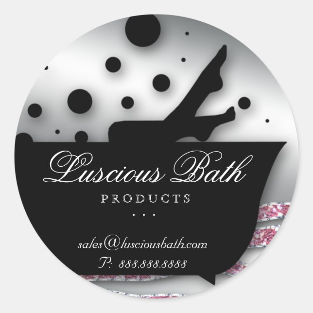 Adesivo Bath Sticker Nail Salon Bubbles Pedicure Glitter (Frente)