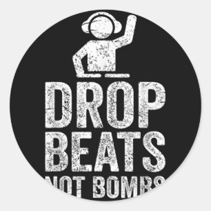 Adesivo Batidas Não Bombas Protesto Contra Guerra Dj
