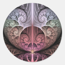 Adesivo Batimento cardíaco, arte fractal surreal abstrata 