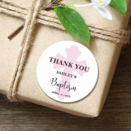 Adesivo Batismo Cruz Rosa