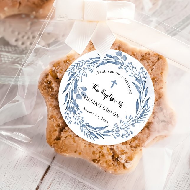 Adesivo Batismo de Florais Azuis (Criador carregado)