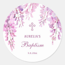 Batismo de glicínias rosa
