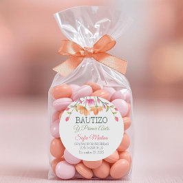 Adesivo Batismo Elegante e Primeira Folha Verde de Anivers