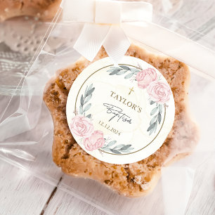 Adesivo Batismo Floral Neutro bonito