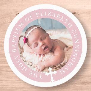 Adesivo Batismo   Foto personalizada e cruz