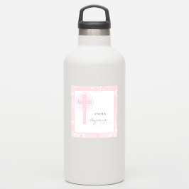 Adesivo Batismo rosa de cadela personalizado