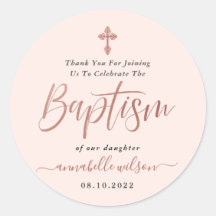 Batismo rosa Dourado E Rosa, Obrigado