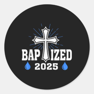 Adesivo Batizada de Igreja Cristã de Batismo Água de Jesus