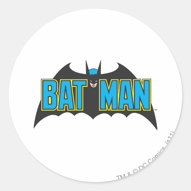 Adesivo Batman | Logotipo azul de vinheta (Frente)