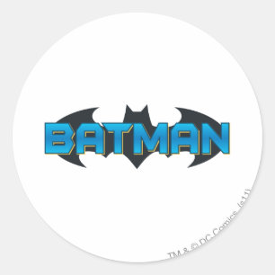 Adesivo Batman   Logotipo do nome azul
