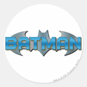 Adesivo Batman   Logotipo do nome azul