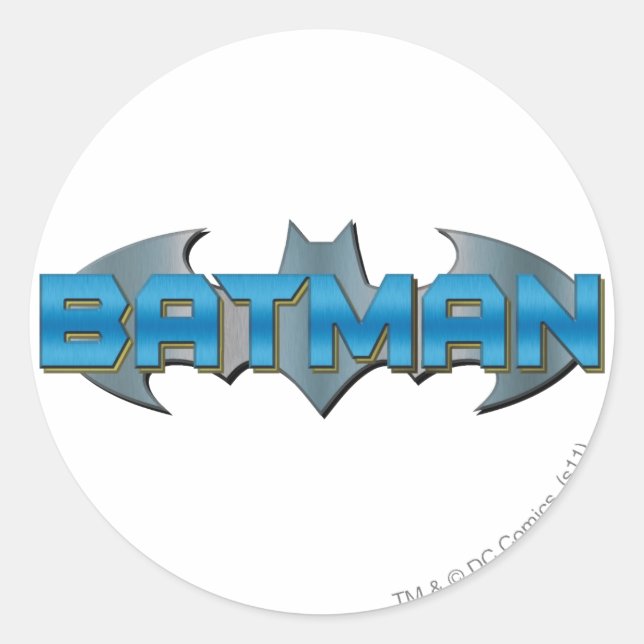 Adesivo Batman | Logotipo do nome azul (Frente)
