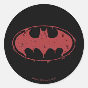 Adesivo Batman   Logotipo vermelho Oozing