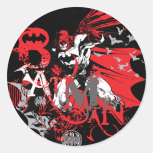 Adesivo Batman Red and Black Collage