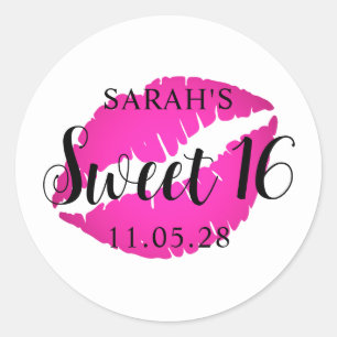 Adesivo Batom com Efeito Ombre Rosa Quente Sweet 16