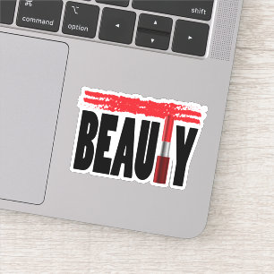 Adesivo Batom da tipografia da beleza