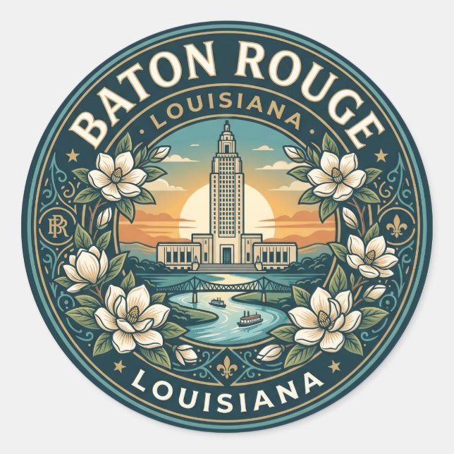 Adesivo Baton Rouge EUA (Frente)