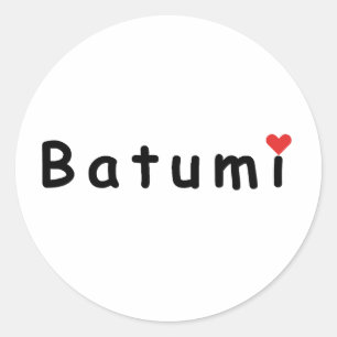 Adesivo Batumi Georgia, eu amo Batumi