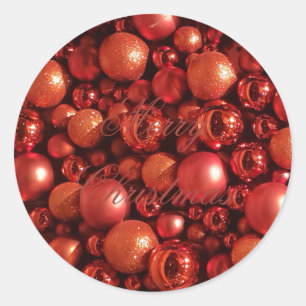 Adesivo Baubles do vermelho da decoração do Natal