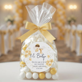 Adesivo Bautizo em espanhol: Favor de Christening do Batis